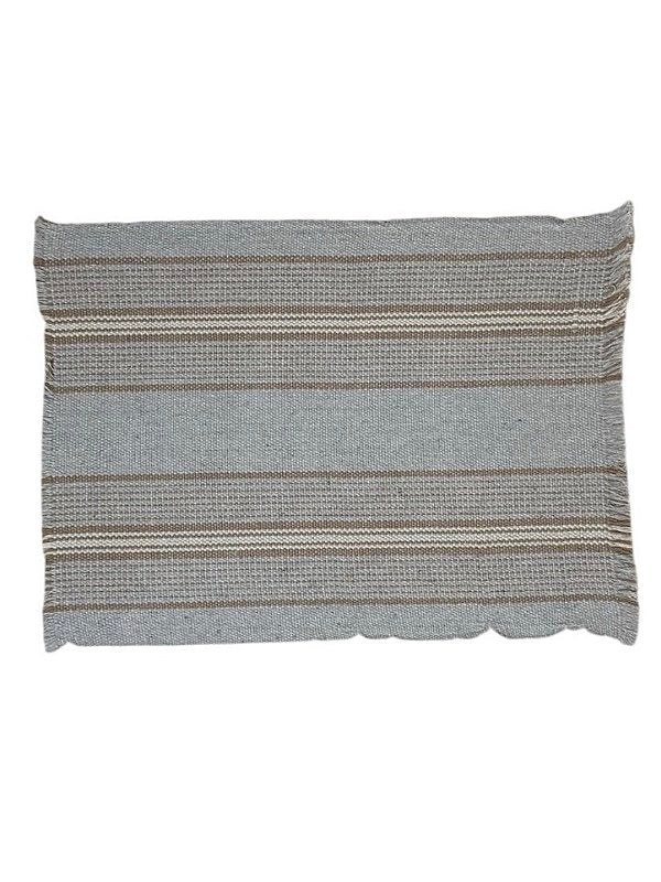 Conjunto Americano Artesanal cinza com 7 peças