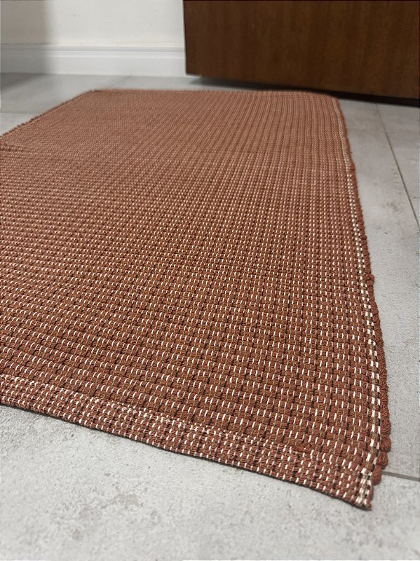 TAPETINHO TRAMA MESCLADA TERRACOTA 50x80cm