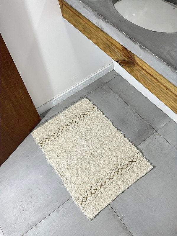 TAPETINHO FELPUDO BOHO CARAMELO 50x80cm