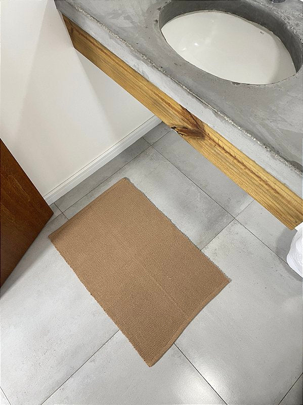 TAPETINHO DE ALGODÃO CARAMELO 50x80cm