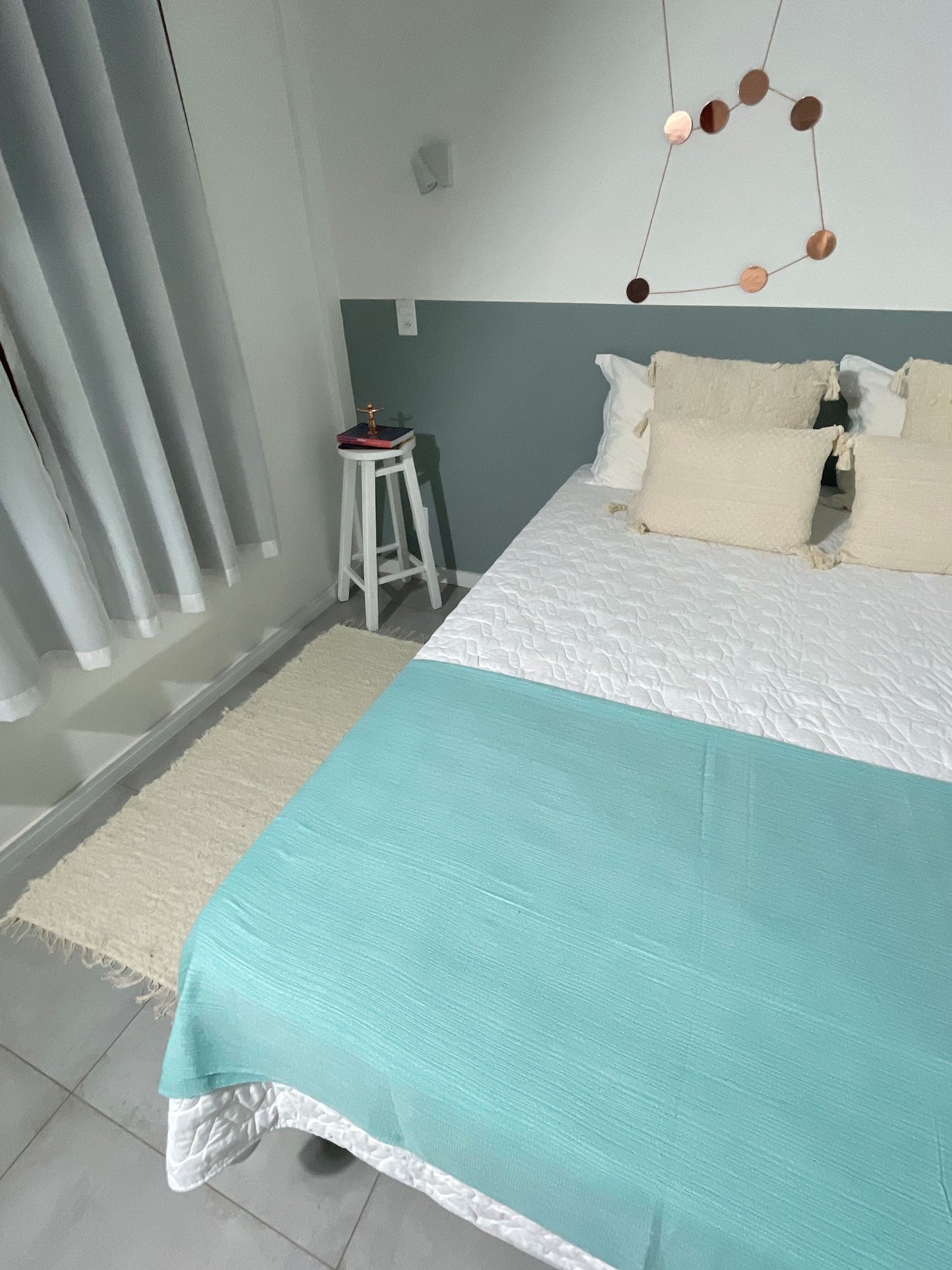 COLCHA BASIC CASAL VERDE MENTA