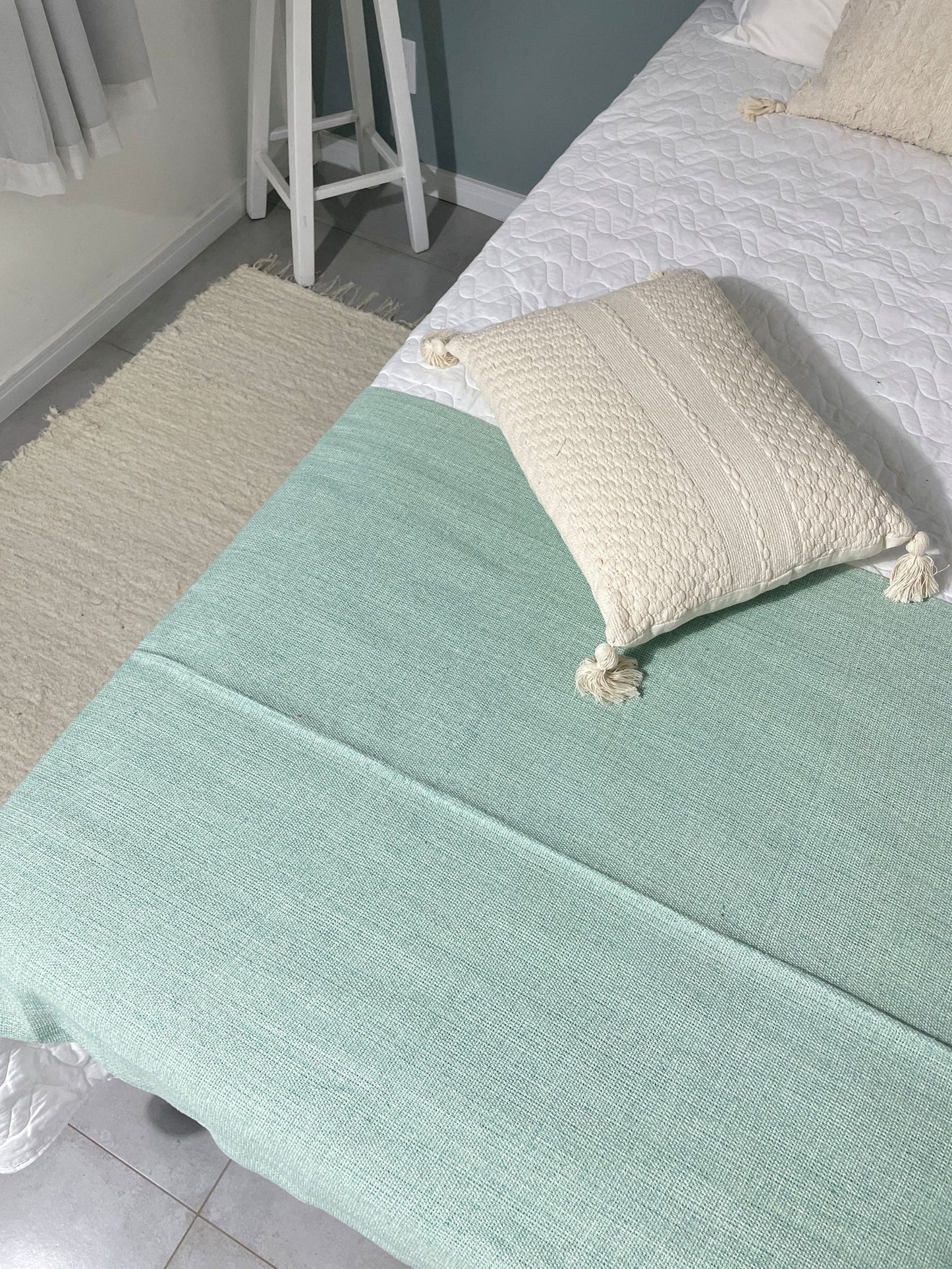 COLCHA BASIC CASAL VERDE ÁGUA