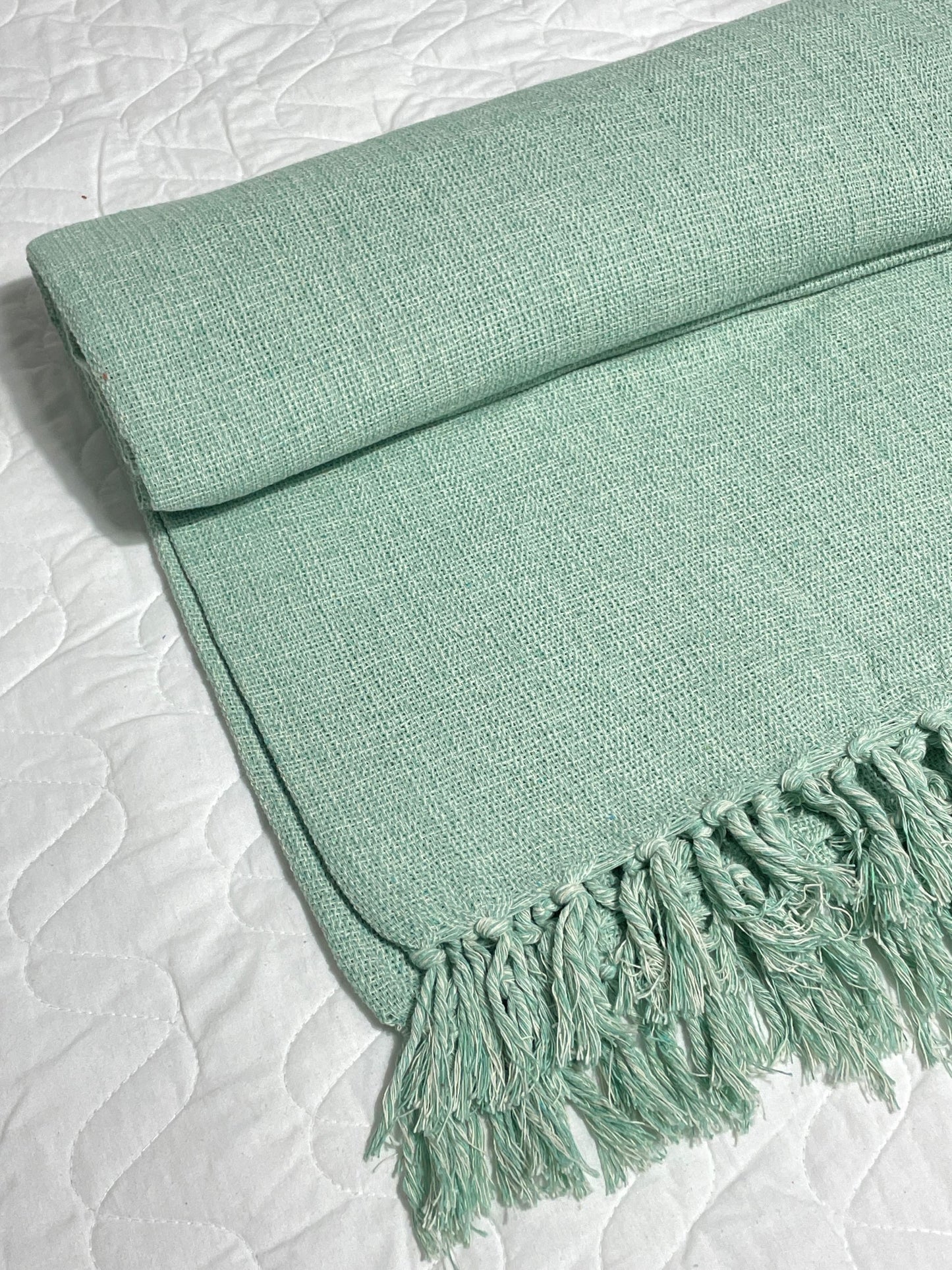 COLCHA BASIC CASAL VERDE ÁGUA