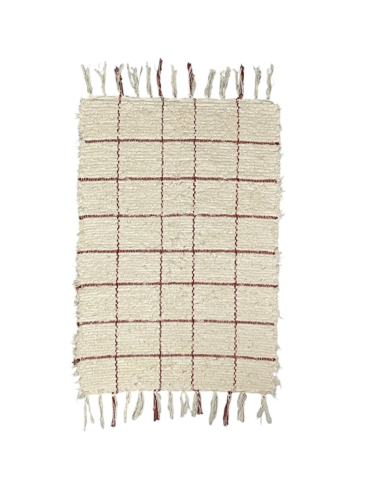 TAPETINHO FELPUDO GRID TERRACOTA 50x80cm