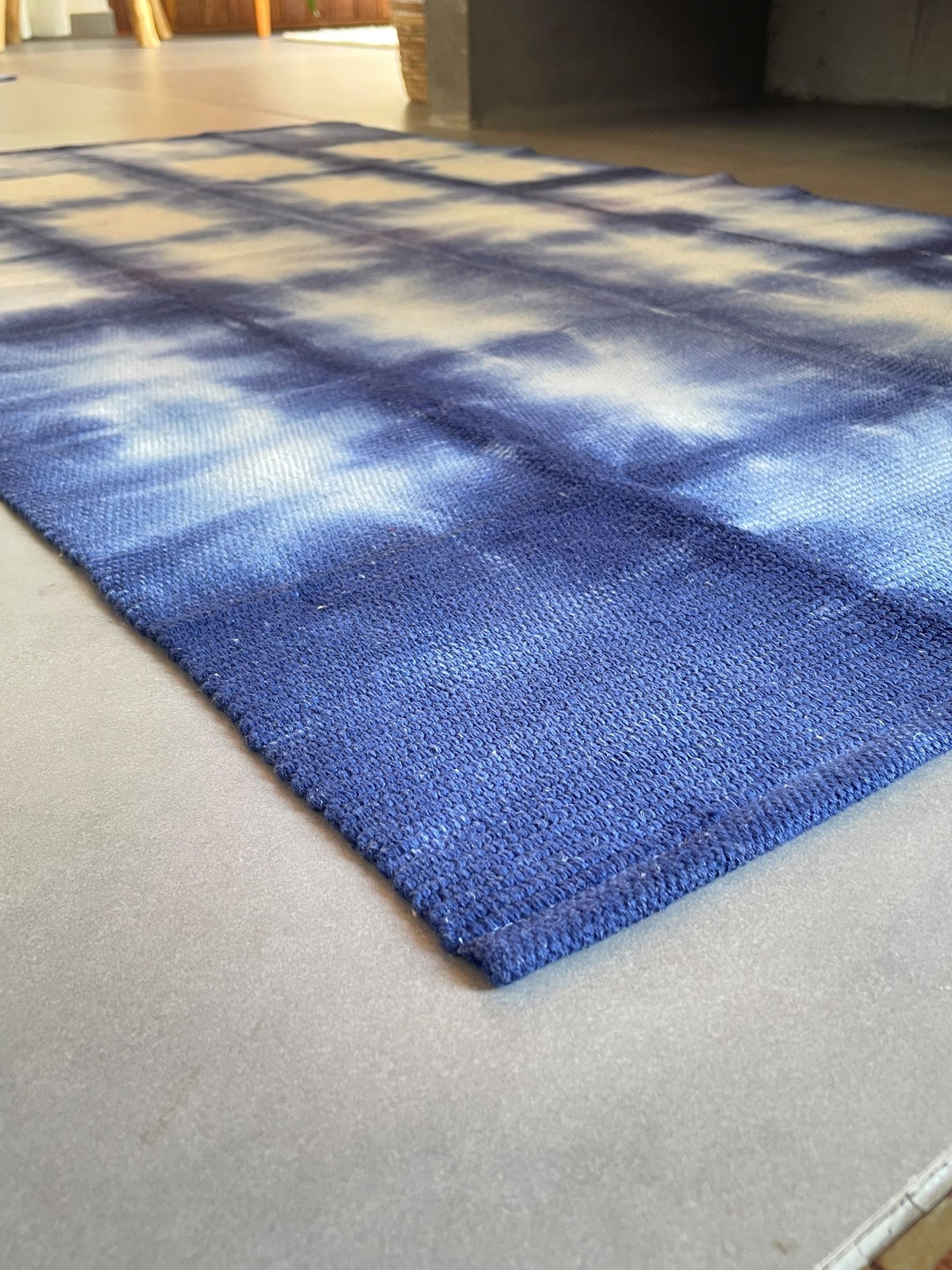 TAPETE MEDIO SHIBORI INDIGO SQUARE