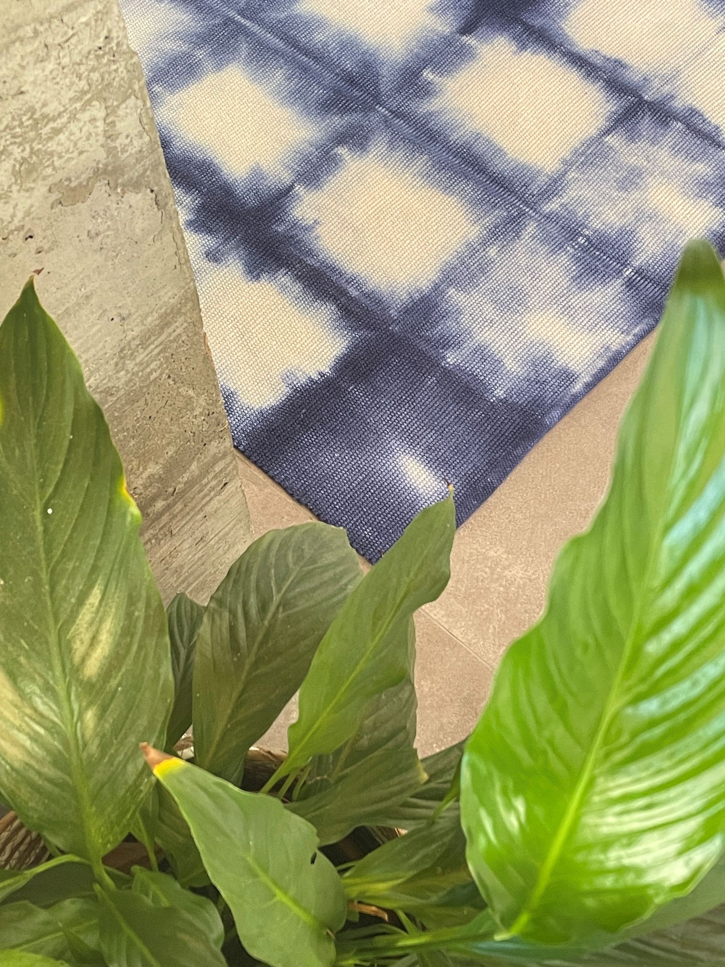 TAPETE MEDIO SHIBORI INDIGO SQUARE