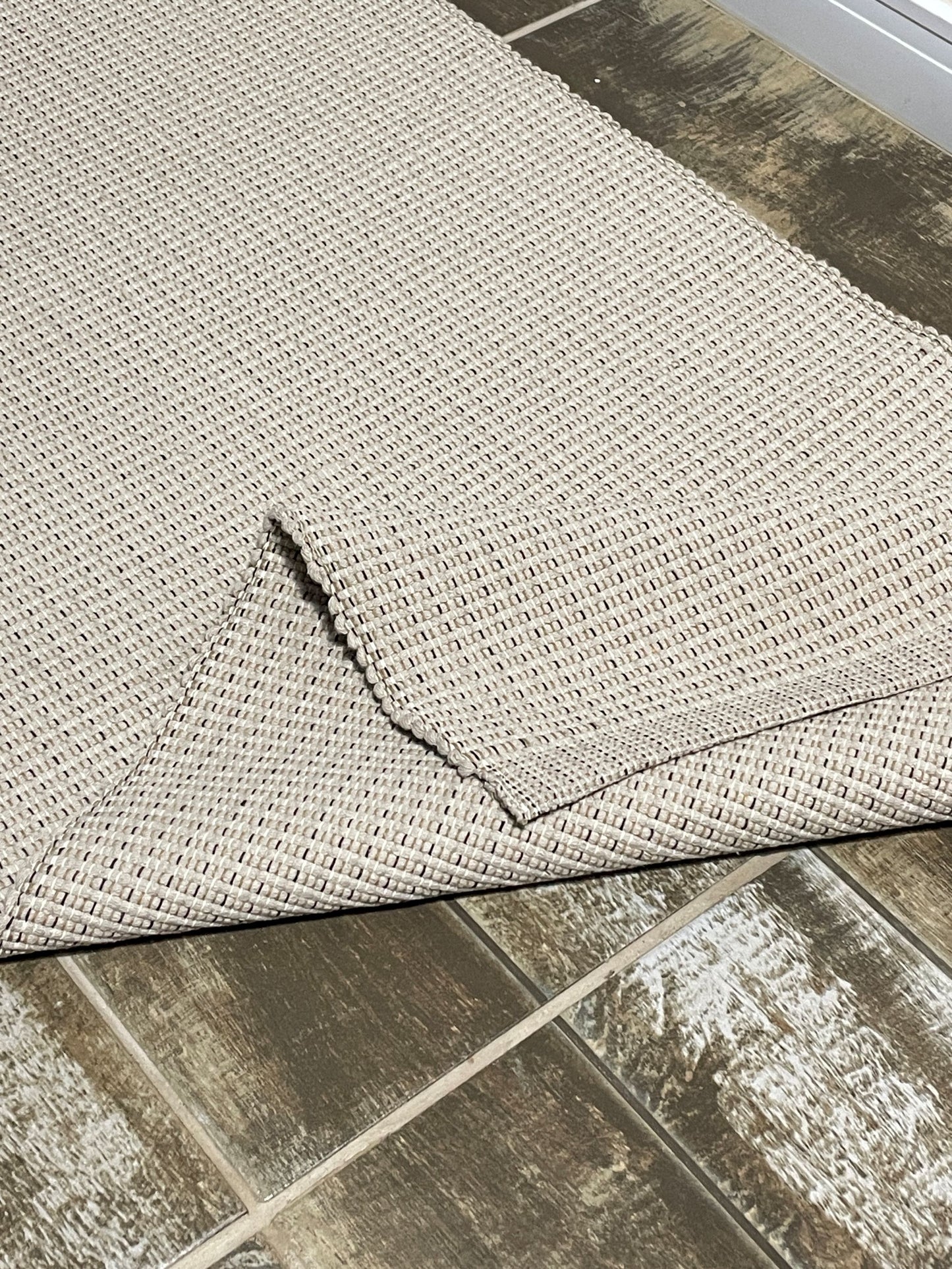 PASSADEIRA LONGA TRAMA MESCLADA BEGE 50x200cm