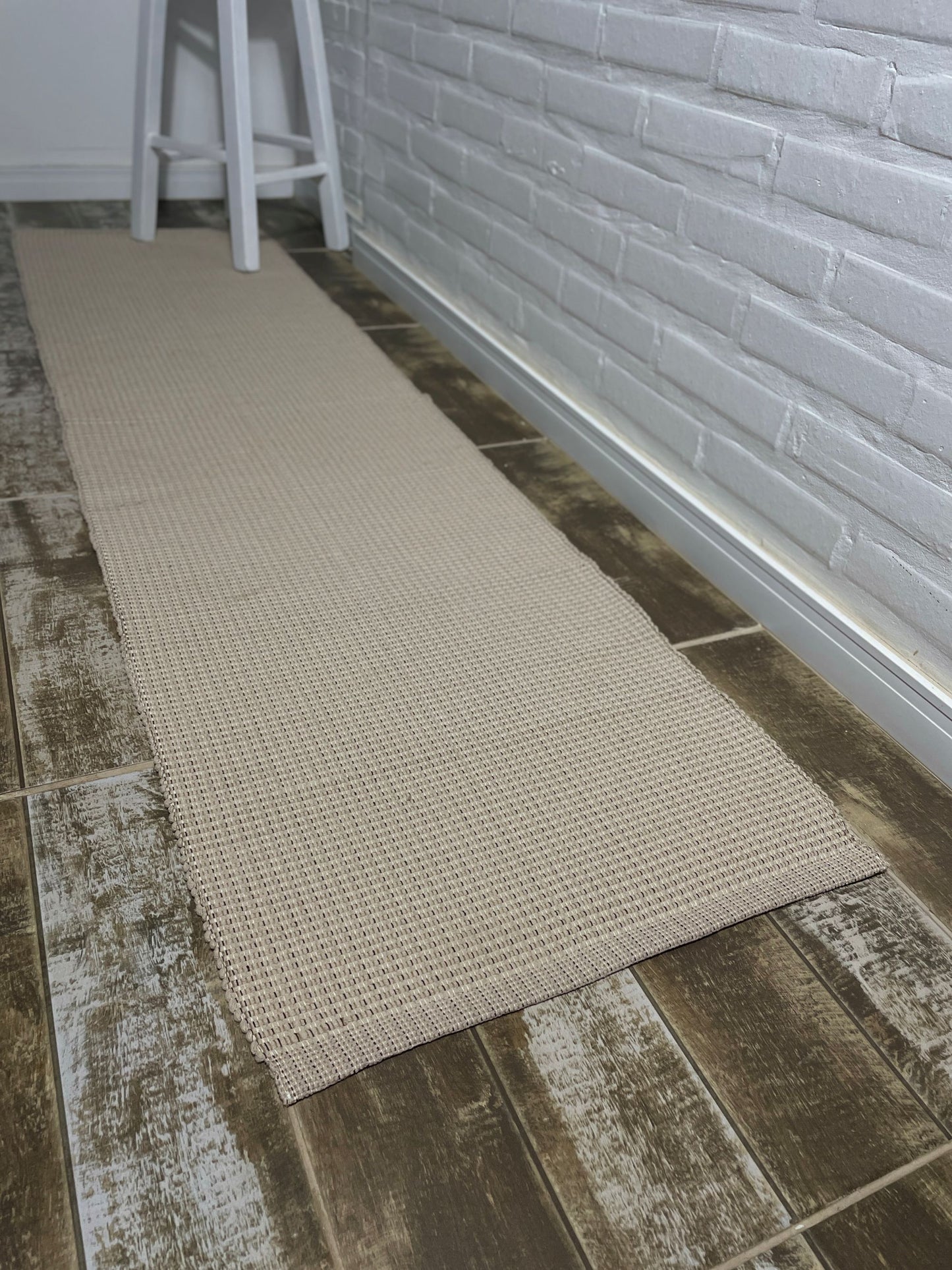 PASSADEIRA LONGA TRAMA MESCLADA BEGE 50x200cm