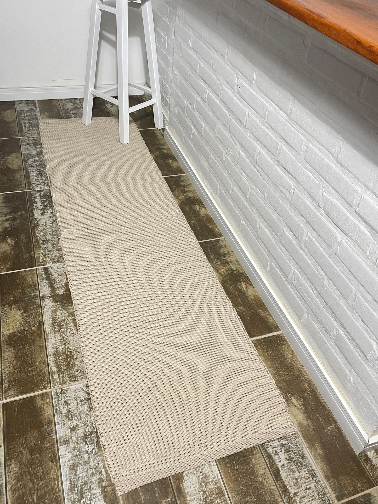 PASSADEIRA LONGA TRAMA MESCLADA BEGE 50x200cm