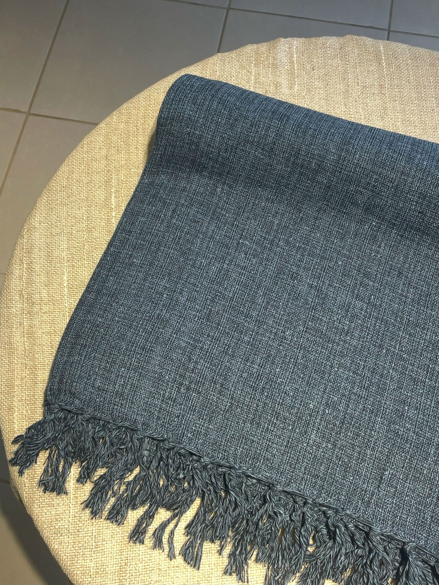 COLCHA BASIC QUEEN AZUL MESCLA