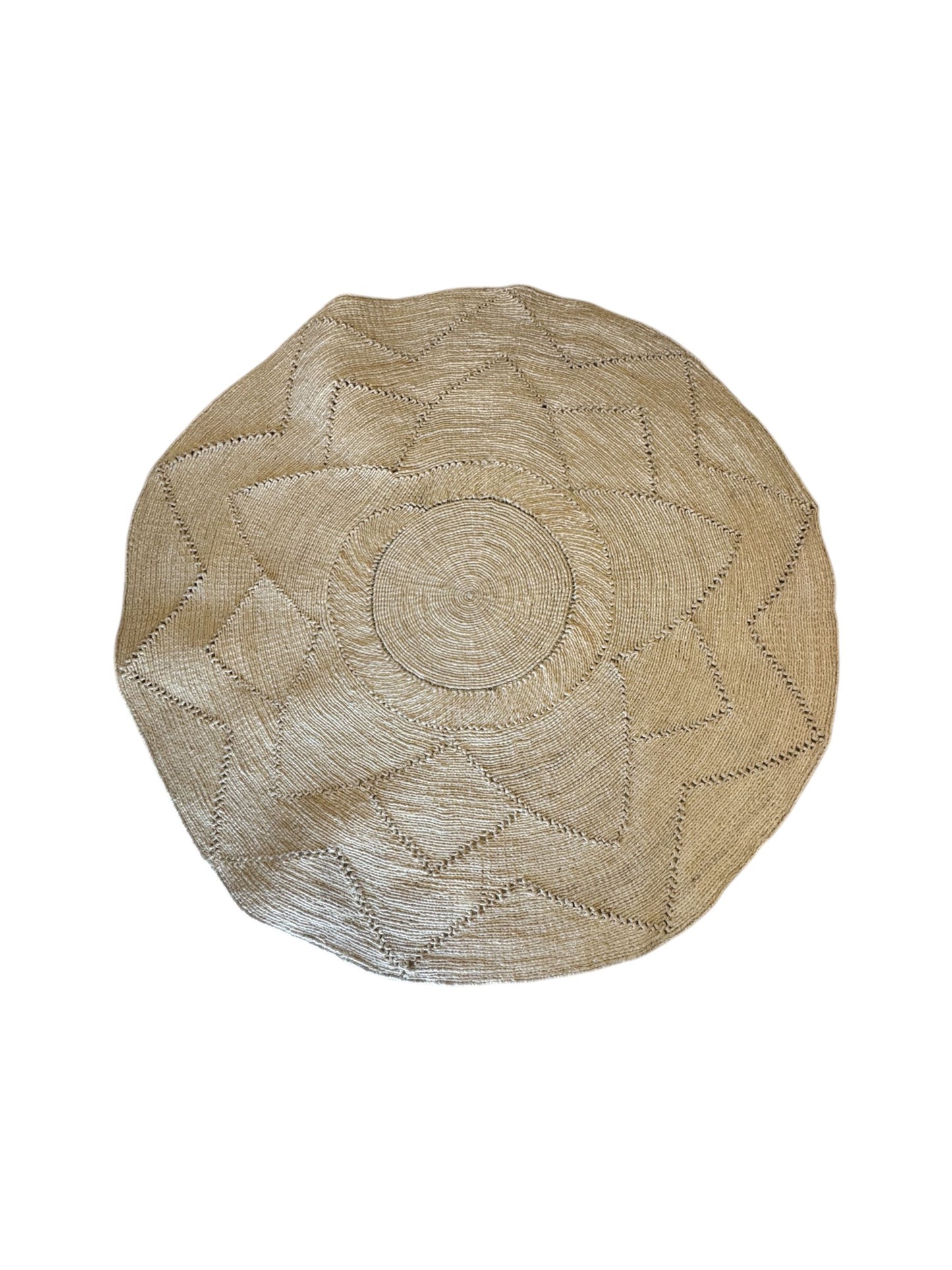 TAPETE REDONDO SISAL TRABALHADO 1,50m