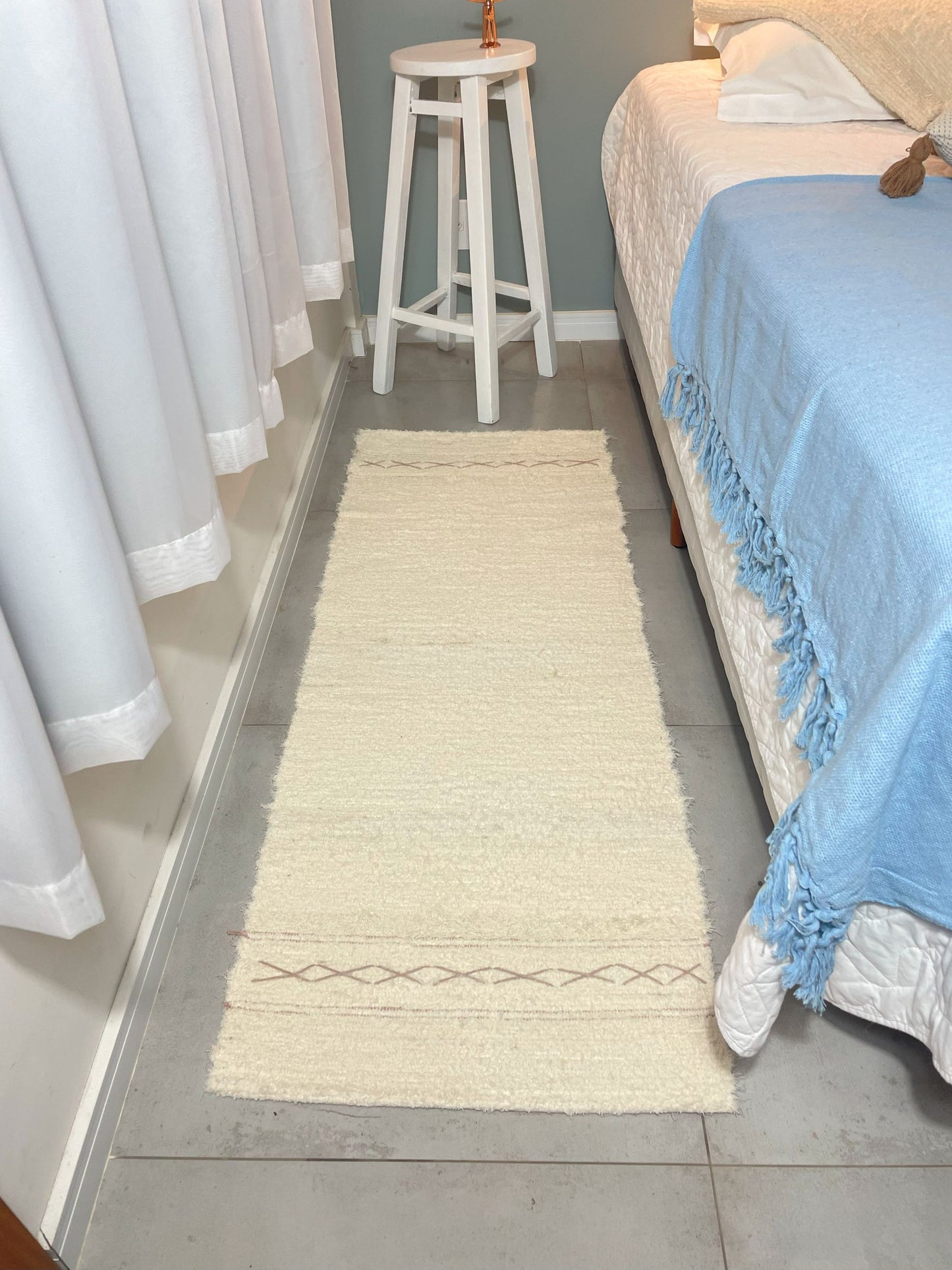 PASSADEIRA FELPUDA BOHO ROSÉ 50x150cm