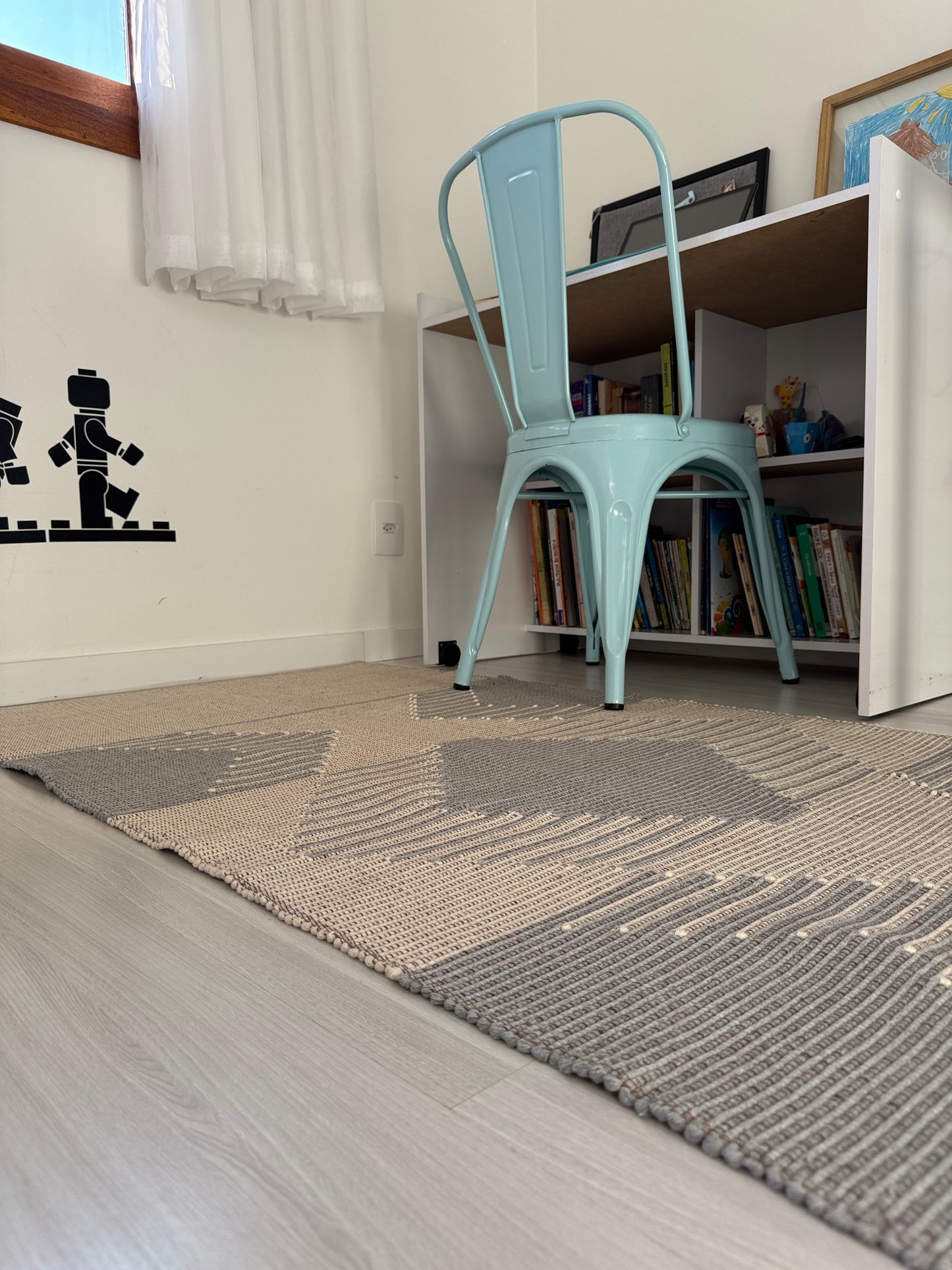 TAPETE MULTIUSO MINAS CRU COM CINZA 80X200cm