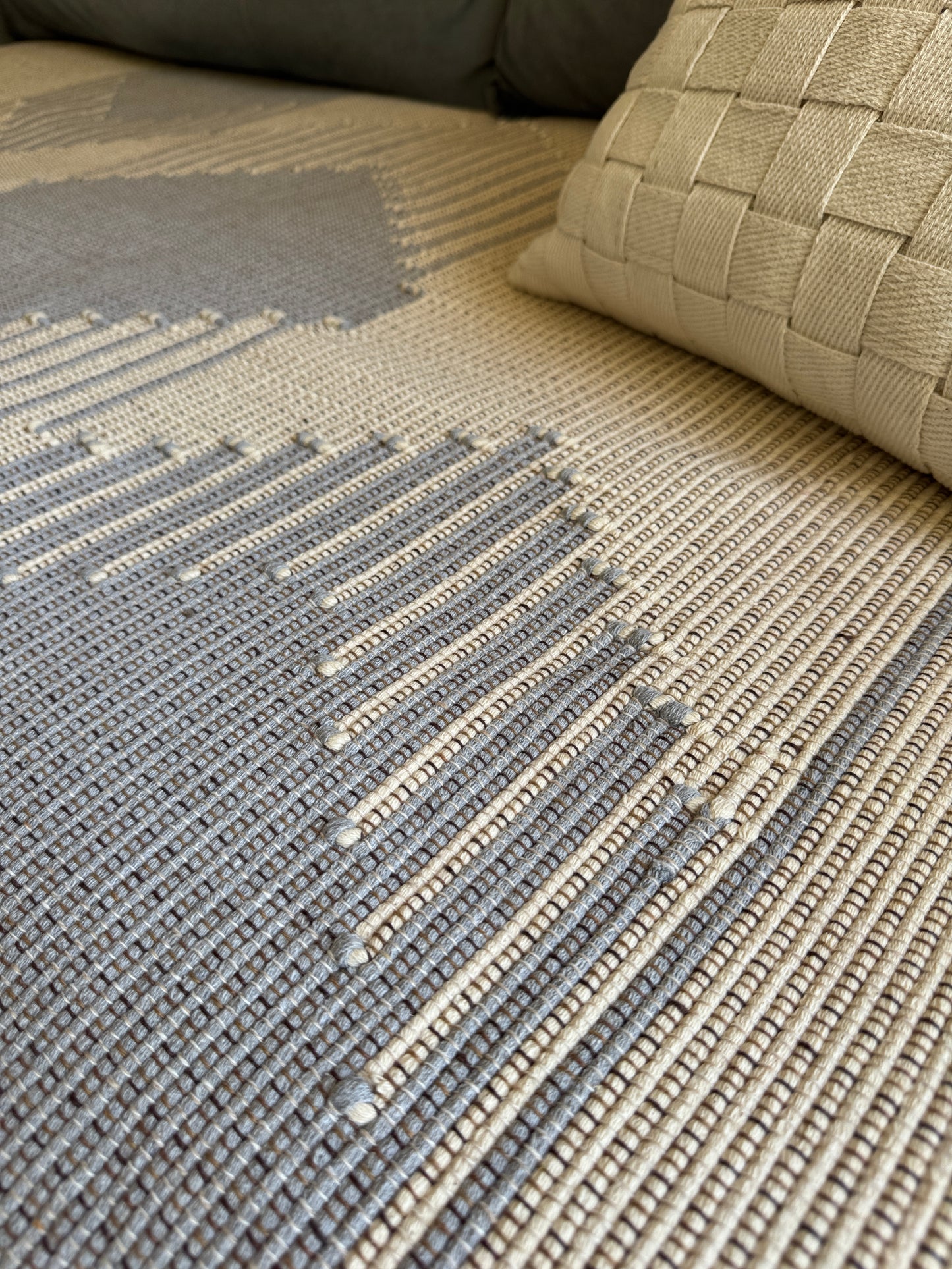 TAPETE MULTIUSO MINAS CRU COM CINZA 80X200cm
