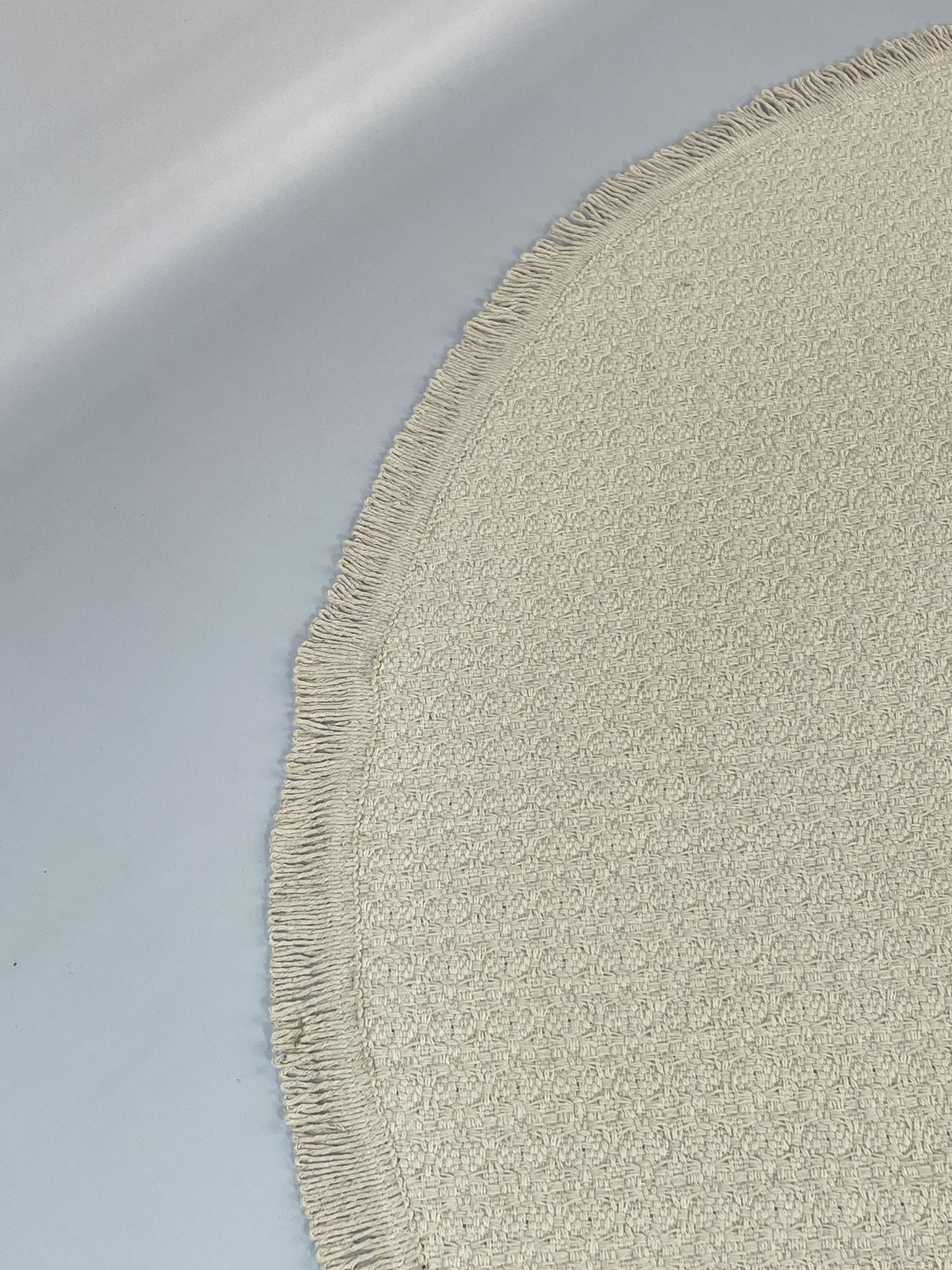 Tapete Redondo franjinha Cru 150m