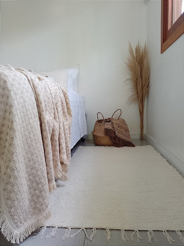 TAPETE MÉDIO FELPUDO CRU 80x150cm