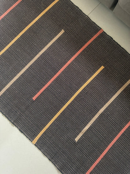 TAPETE MÉDIO CANDLES PRETO 80x160cm