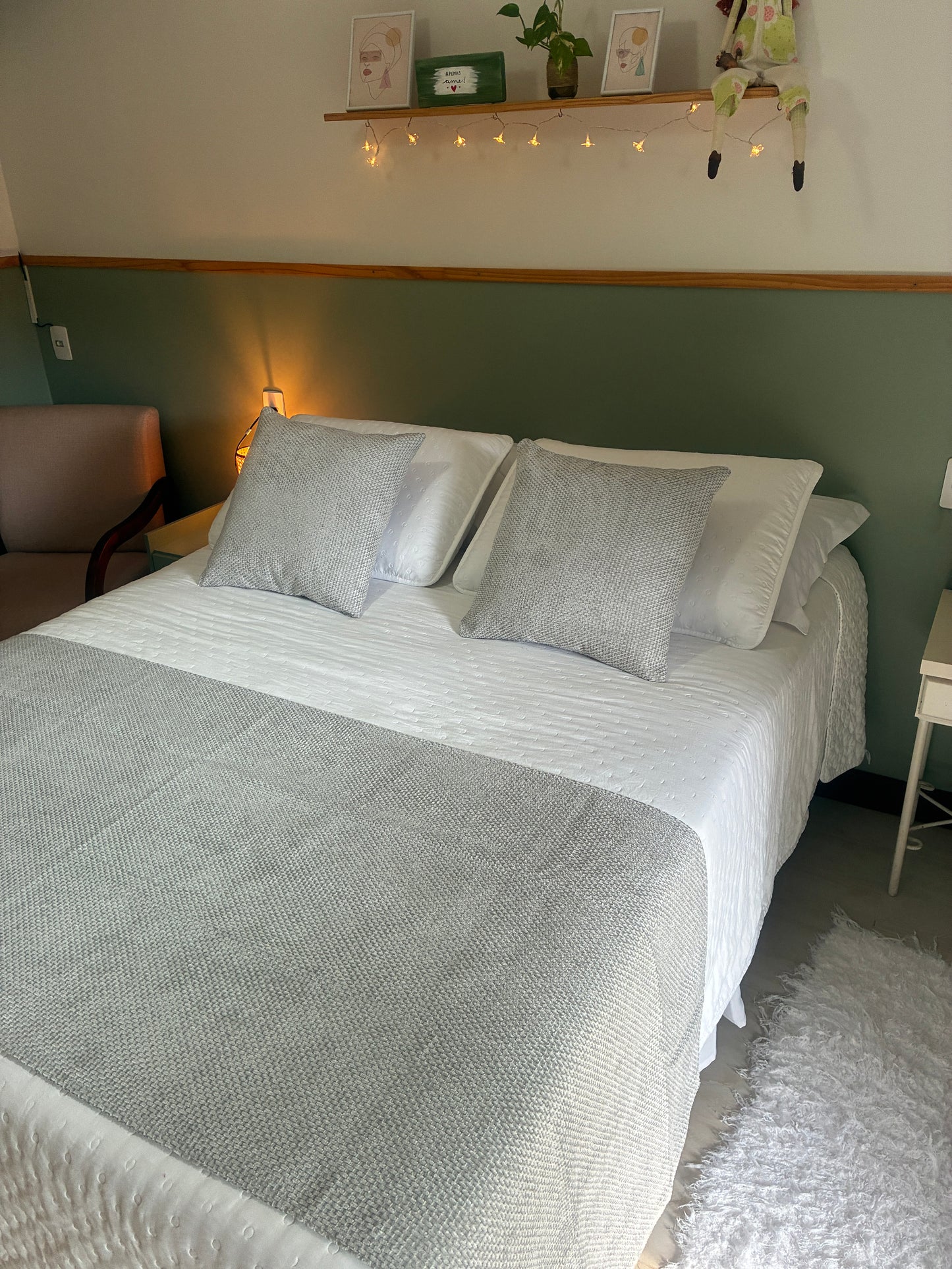 COMBINADO CAMA DOS SONHOS - Quarto de Hotel Cinza Lunar
