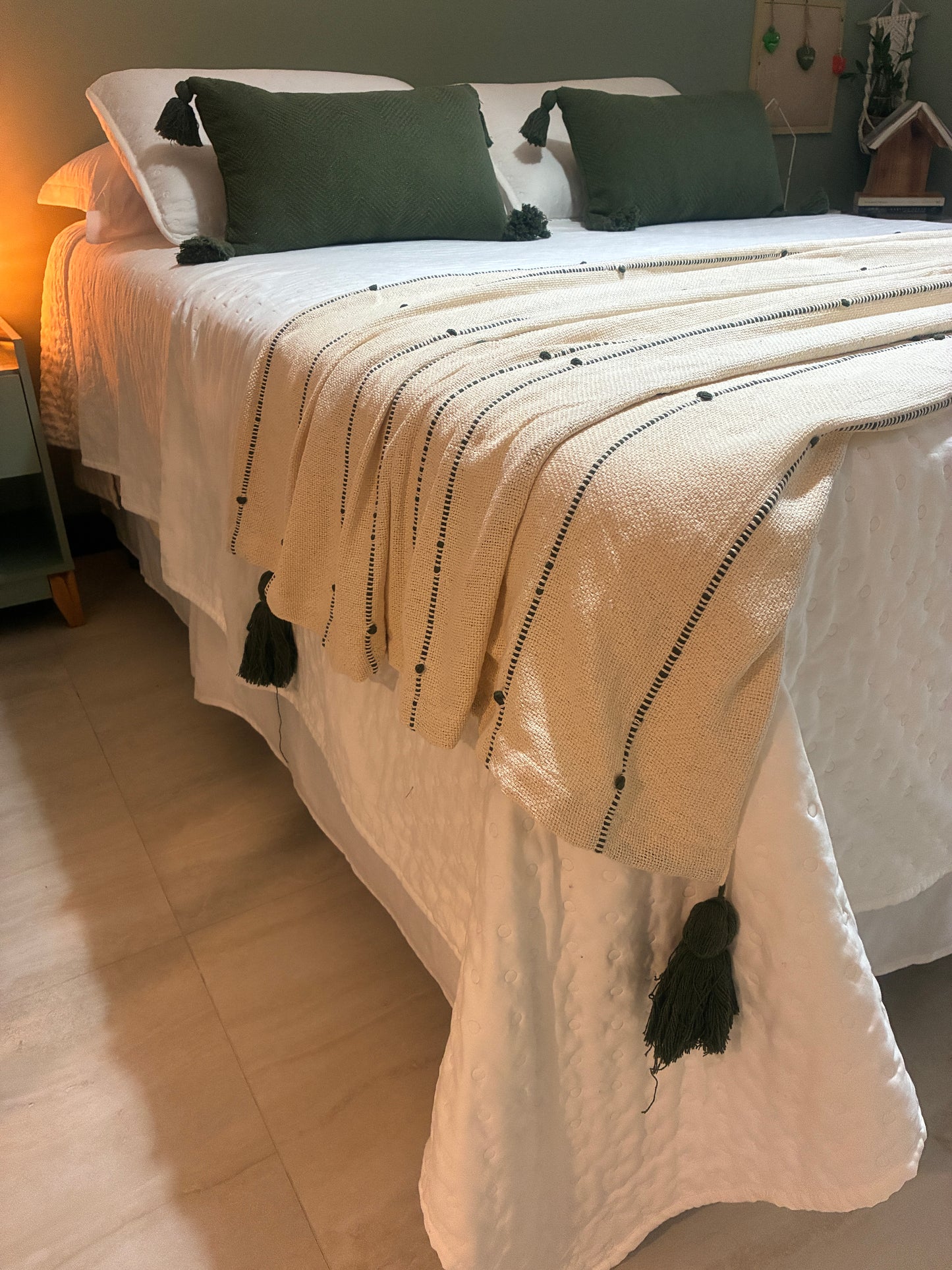 COMBINADO CAMA DOS SONHOS - Happy Boho Verde Musgo