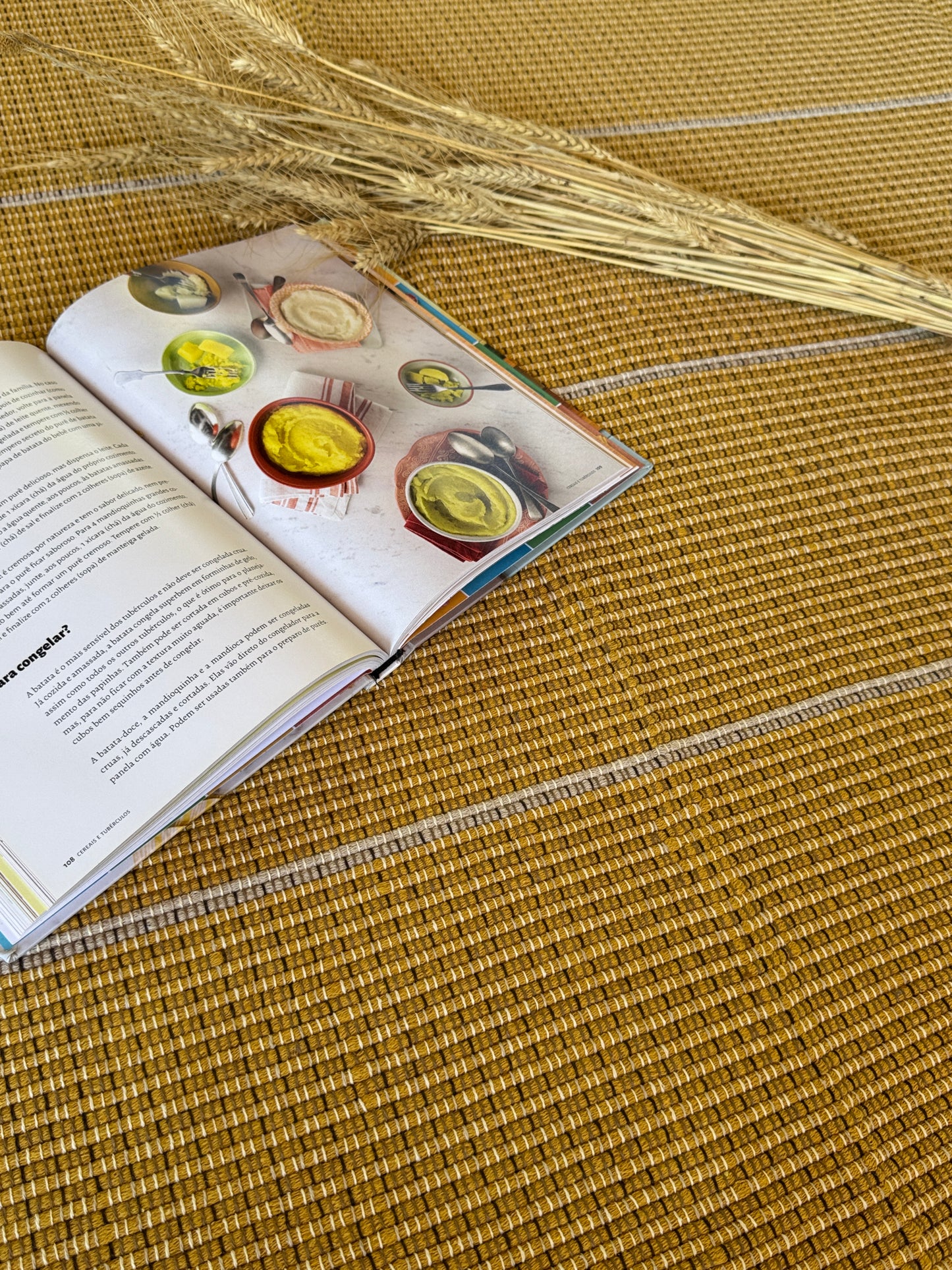 TAPETE QUADRADO MAXI BOHO GARDEN TRIGO