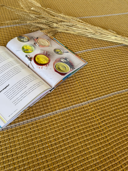 TAPETE QUADRADO MAXI BOHO GARDEN TRIGO