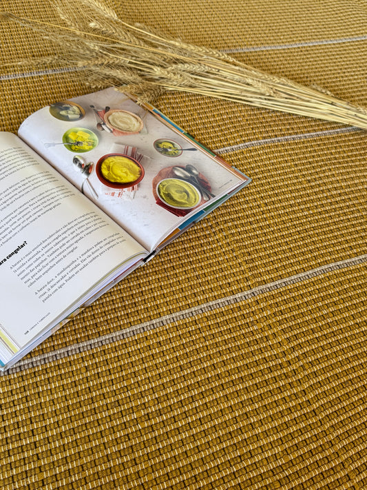 TAPETE QUADRADO MAXI BOHO GARDEN TRIGO