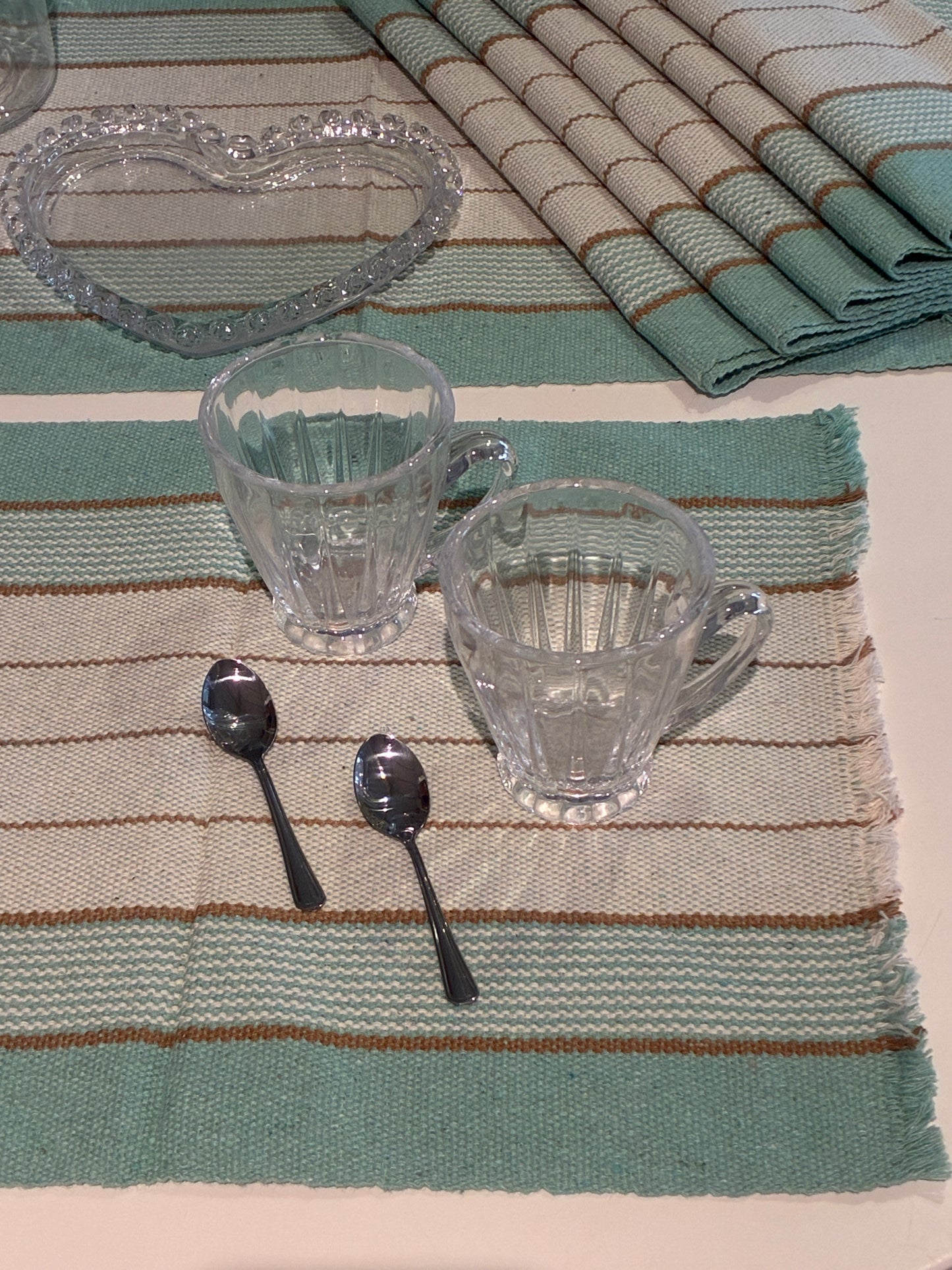 CONJUNTO AMERICANO 7 PEÇAS Água Marinha