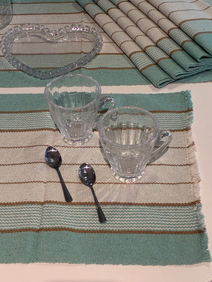 CONJUNTO AMERICANO 7 PEÇAS Água Marinha