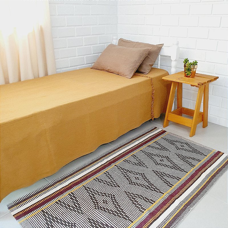 Tapete Curadoria Médio Tribo marrom 77 x 140 cm