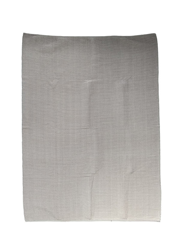 Tapete artesanal algodão clássico cinza liso 150 x 200 cm