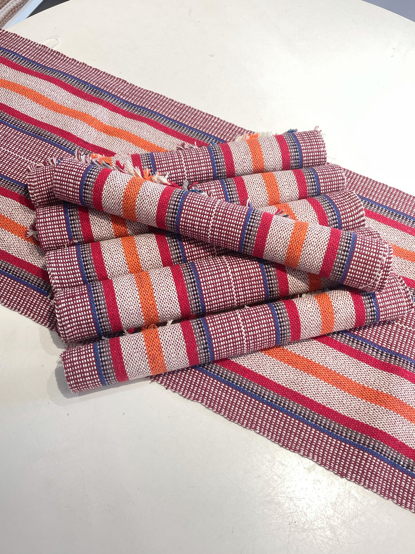 CONJUNTO AMERICANO 7 PEÇAS MULTICOR E VERMELHO