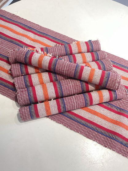 CONJUNTO AMERICANO 7 PEÇAS MULTICOR E VERMELHO