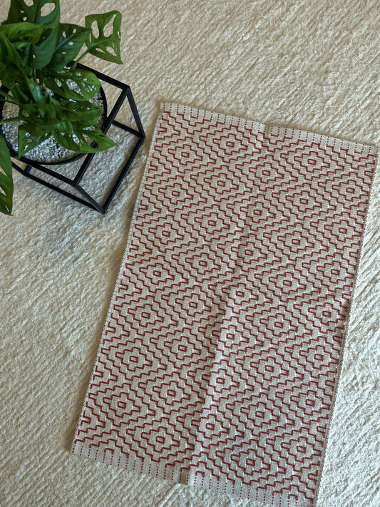 TAPETINHO BORDADO TERRACOTA