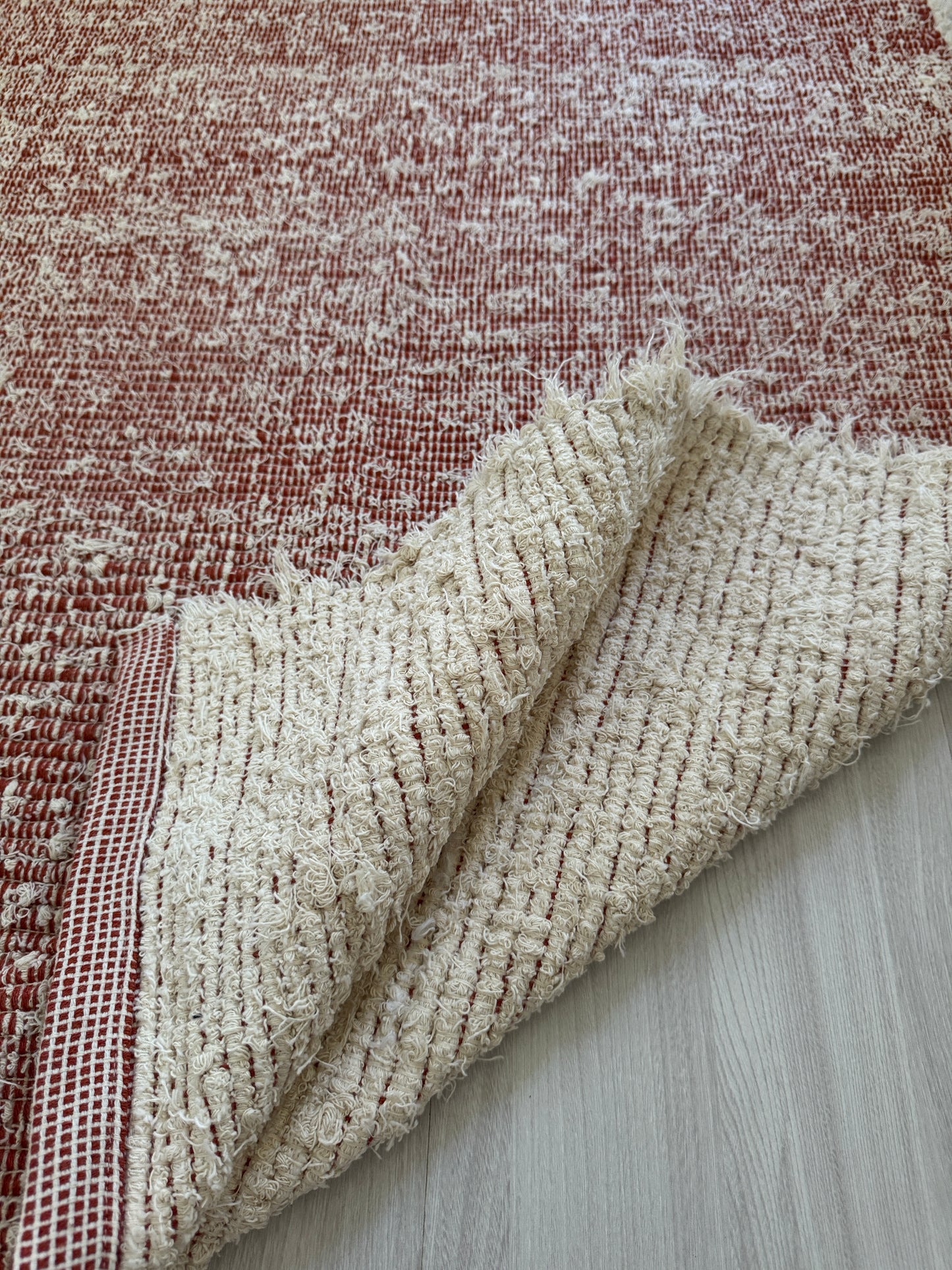 TAPETE BEIRA CAMA FELPUDO DUPLA FACE TERRACOTA 80x150cm