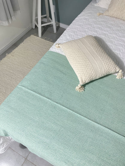 COLCHA BASIC CASAL VERDE ÁGUA