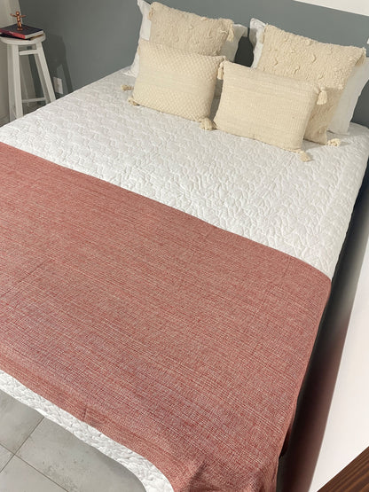 COLCHA BASIC CASAL VERMELHO MESCLA