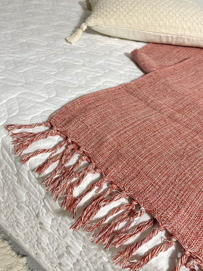 COLCHA BASIC CASAL VERMELHO MESCLA