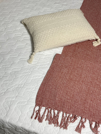COLCHA BASIC CASAL VERMELHO MESCLA