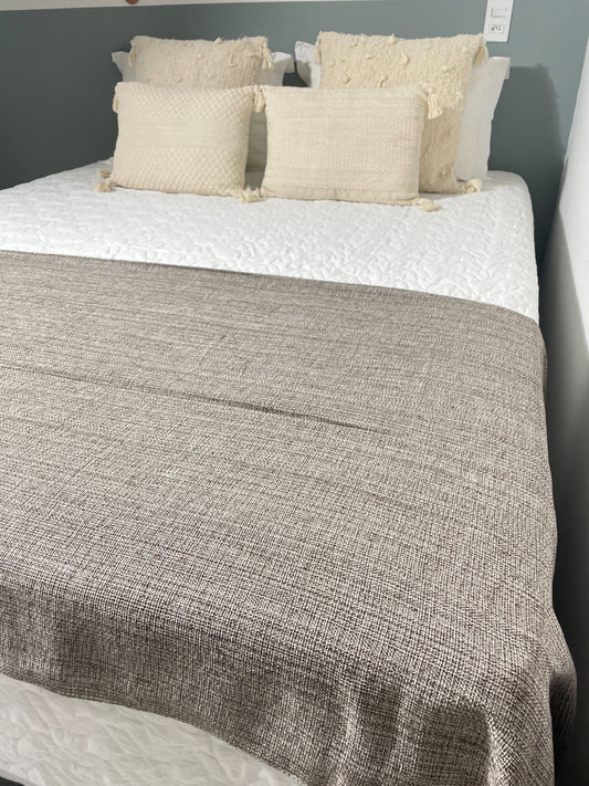 COLCHA BASIC CASAL MARROM MESCLA