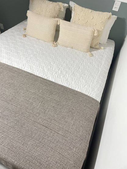 COLCHA BASIC CASAL MARROM MESCLA