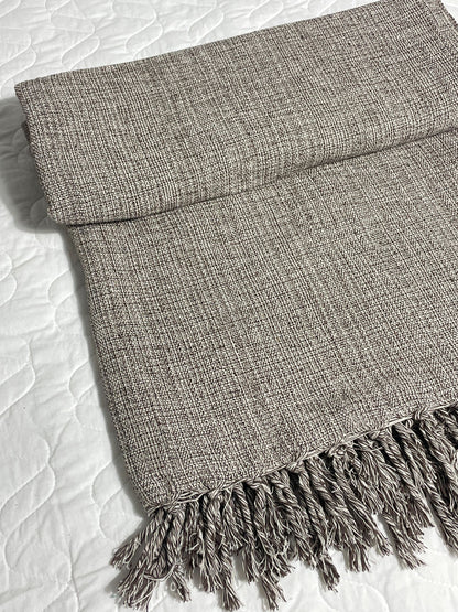 COLCHA BASIC CASAL MARROM MESCLA