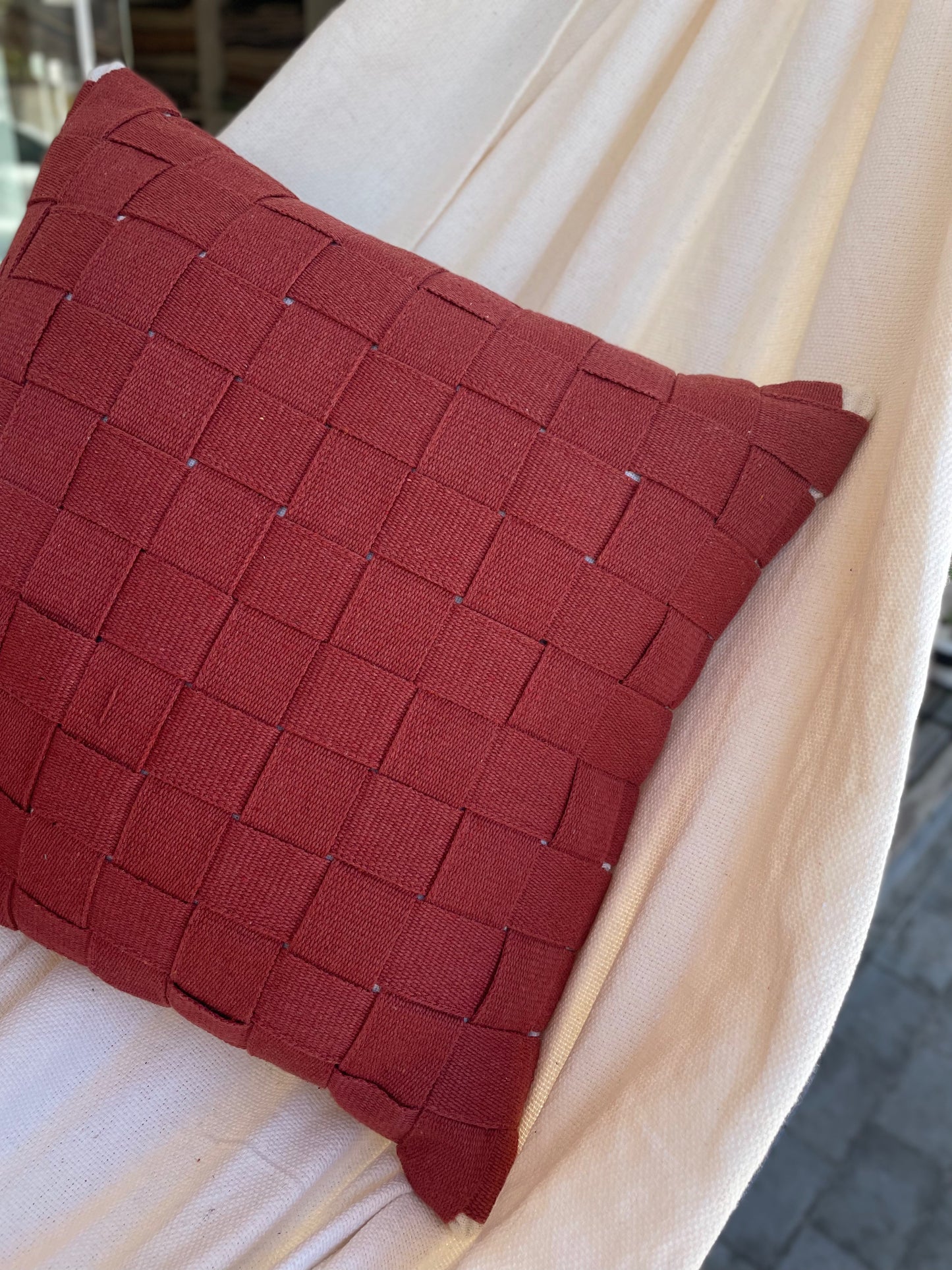 CAPA PARA ALMOFADA NAUTICA TERRACOTA