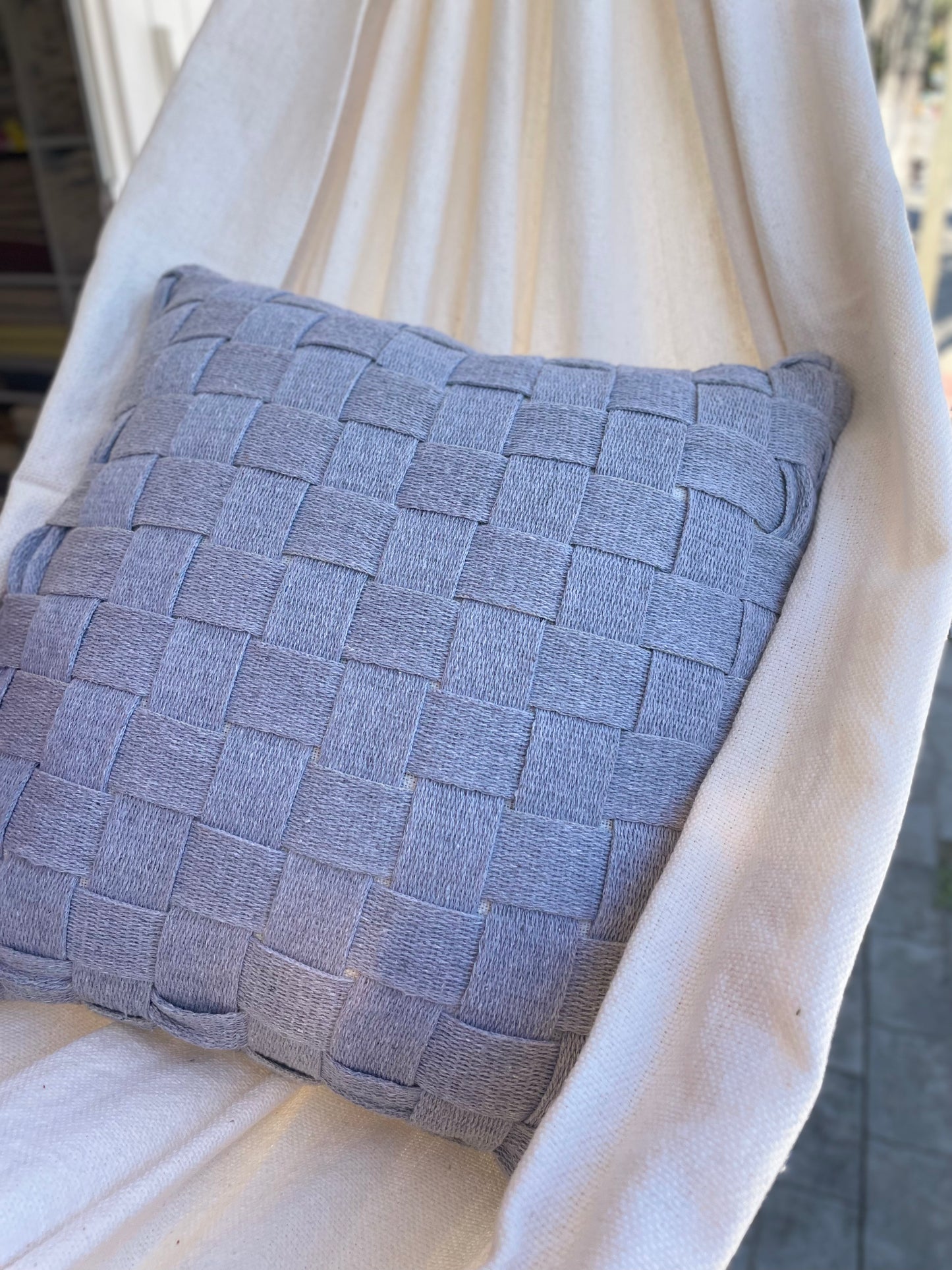 CAPA PARA ALMOFADA NAUTICA CINZA