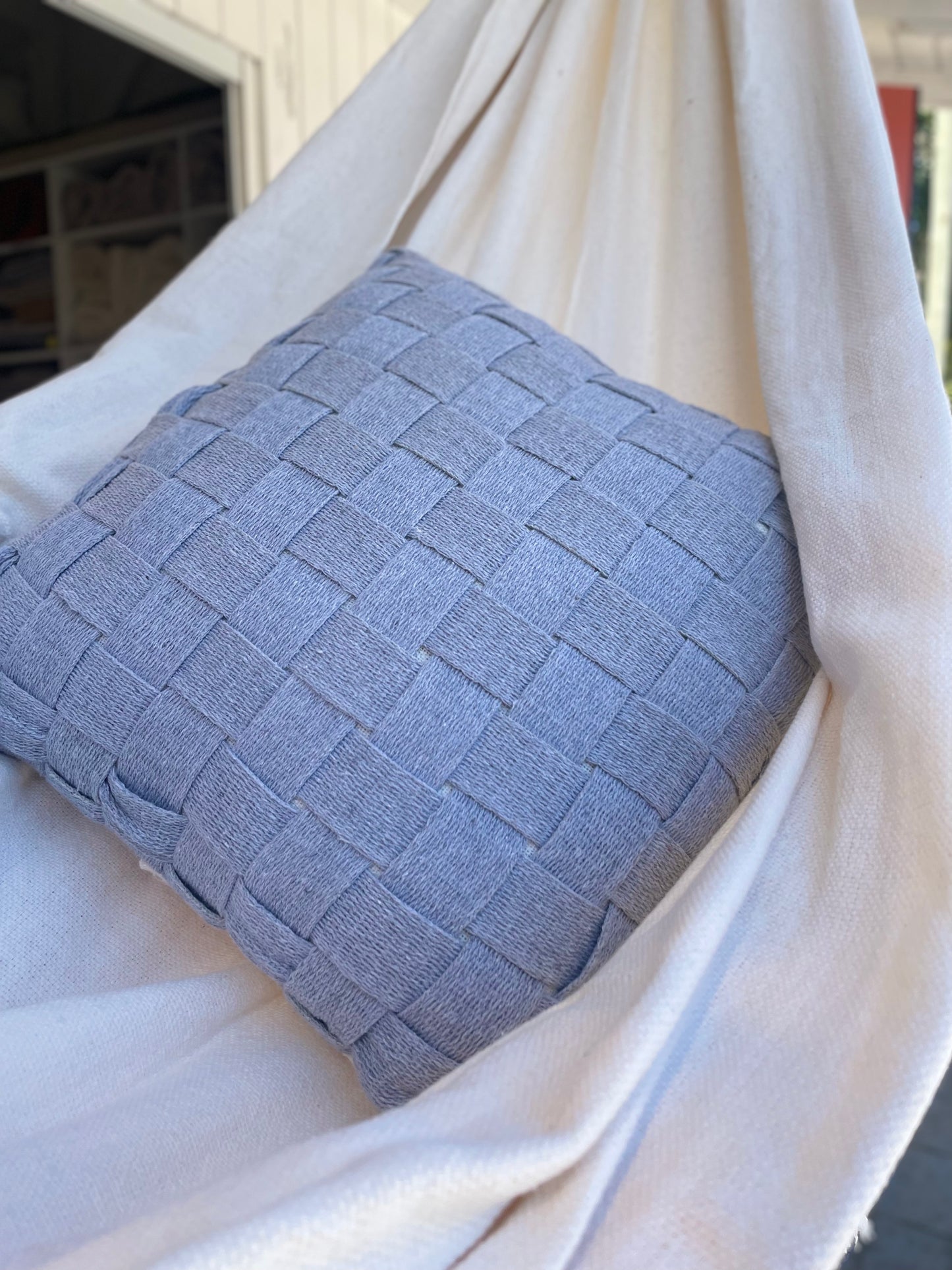 CAPA PARA ALMOFADA NAUTICA CINZA