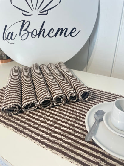 CONJUNTO AMERICANO 7 PEÇAS MARROM