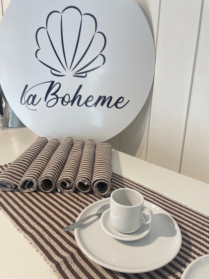 CONJUNTO AMERICANO 7 PEÇAS MARROM