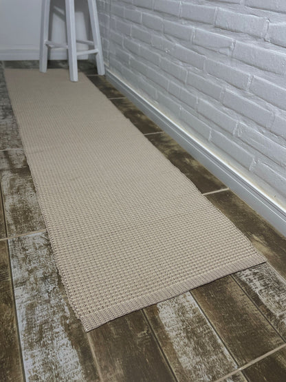 PASSADEIRA LONGA TRAMA MESCLADA BEGE 50x200cm