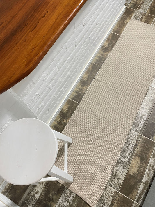 PASSADEIRA LONGA TRAMA MESCLADA BEGE 50x200cm
