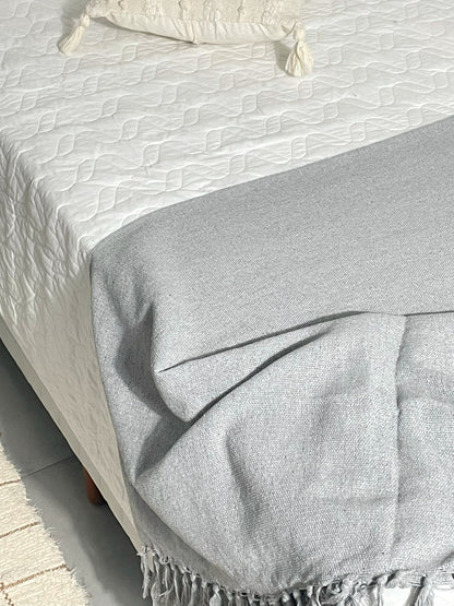 COLCHA BASIC QUEEN CINZA