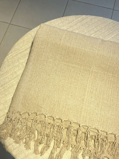 COLCHA BASIC QUEEN BEGE MESCLA